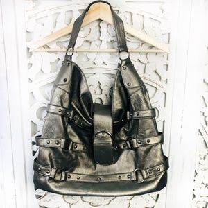 Cato Gray Silver Large Shoulder Bag